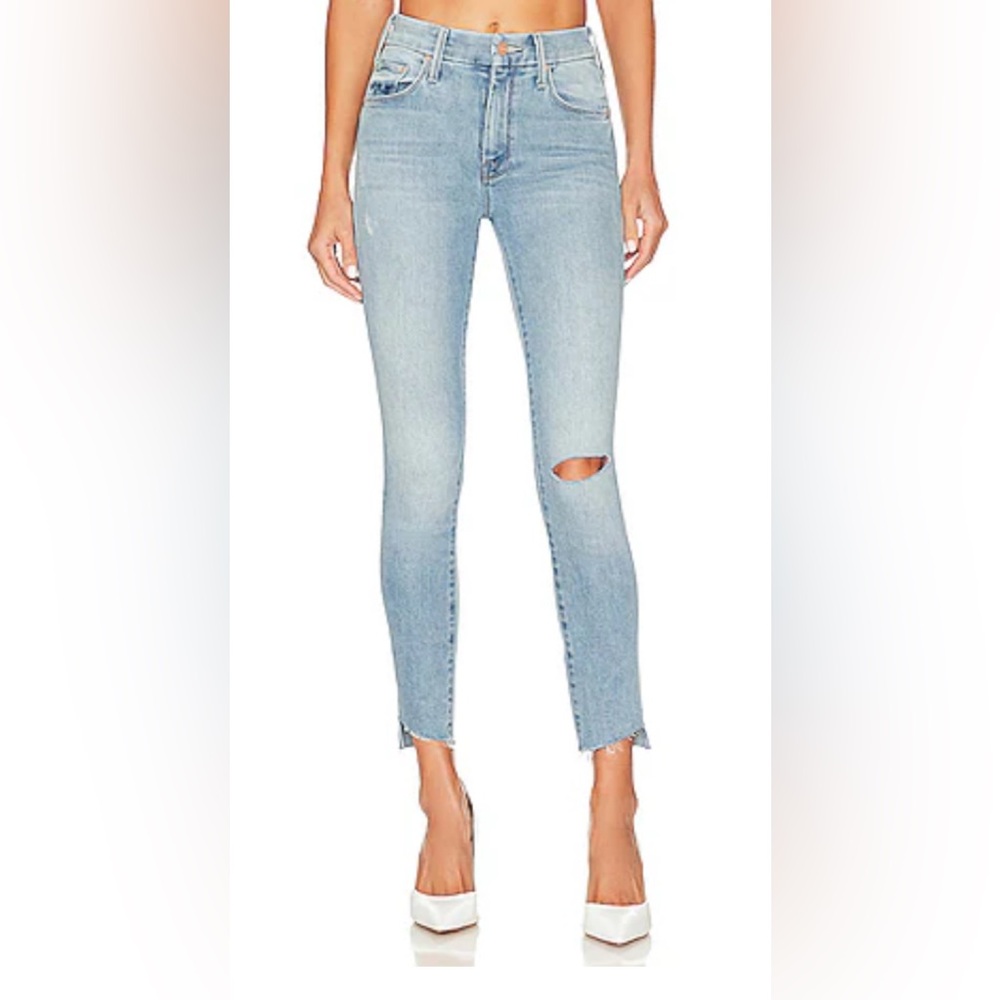 MOTHER looker ankle step fray